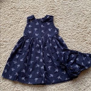 Navy blue flower dress